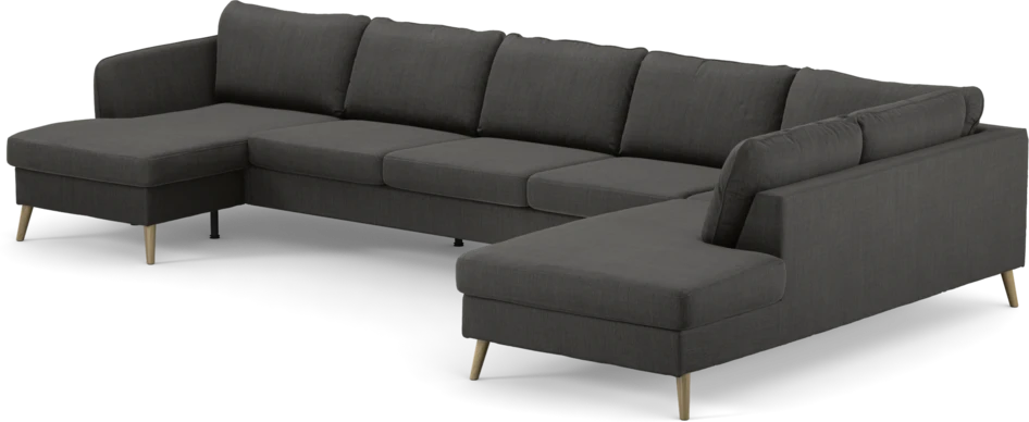 County - 4-sits soffa med schäslong vänster och divan höger - Grå