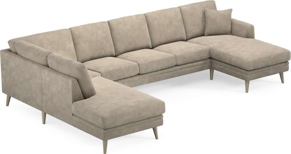 Eden - 3-sits soffa med divan vänster och schäslong höger - Beige
