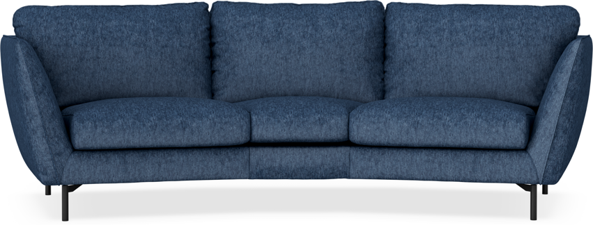 Madison - 3-sits soffa svängd, 70 cm - Blå