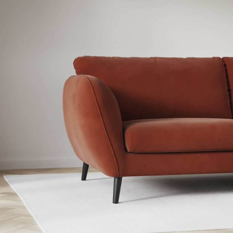 Madison Lux - Hörnsoffa 2+3-sits, hörn 2 - Röd