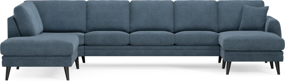 Eden - 3-sits soffa med divan vänster och schäslong höger - Blå
