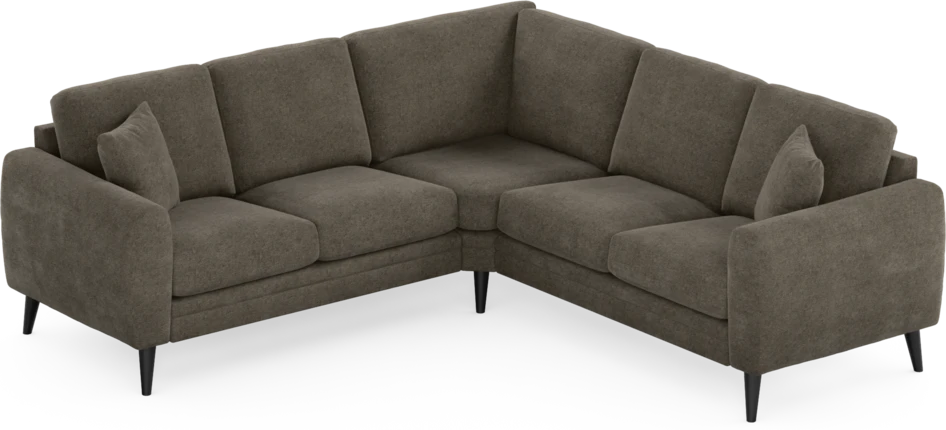 Eden - Hörnsoffa, 2+2-sits - Brun