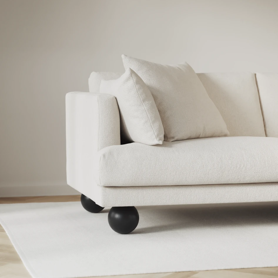 Harper - 3-sits soffa med divan höger - Vit