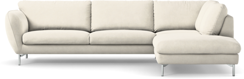 Madison Lux - 3-sits soffa med divan höger - Vit