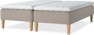 Delux Sense - Ramsäng, dubbelsäng med bäddmadrass - Beige