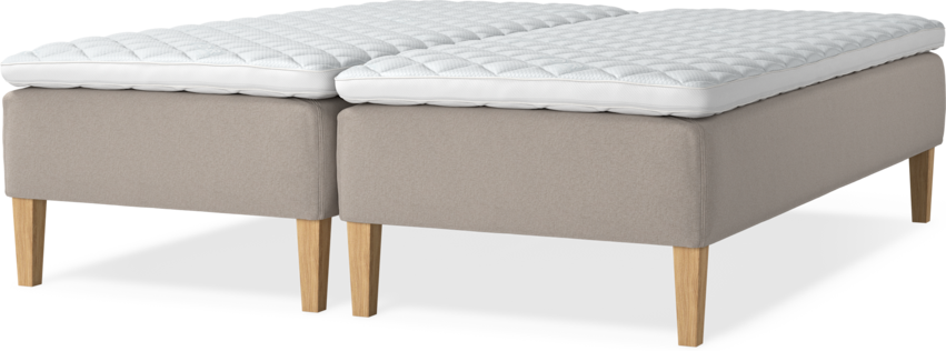 Delux Sense - Ramsäng, dubbelsäng med bäddmadrass - Beige