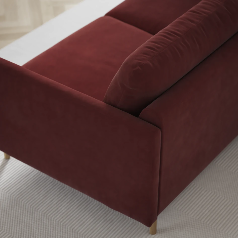 Madison - 2-sits soffa med divan vänster och schäslong höger - Rosa