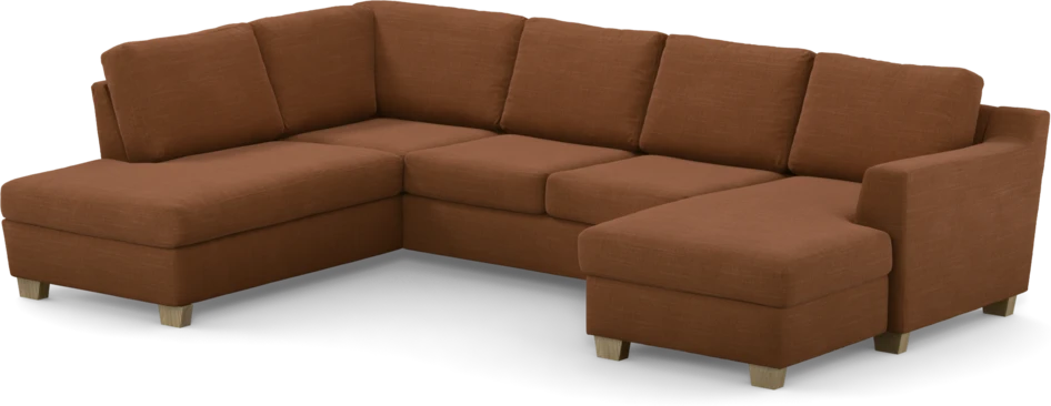 Friday - 3-sits soffa med divan vänster och schäslong höger - Orange