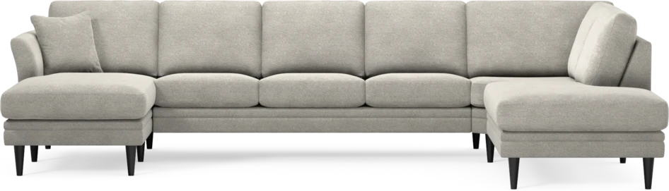 Eden - 3-sits soffa med schäslong vänster och divan höger - Grå
