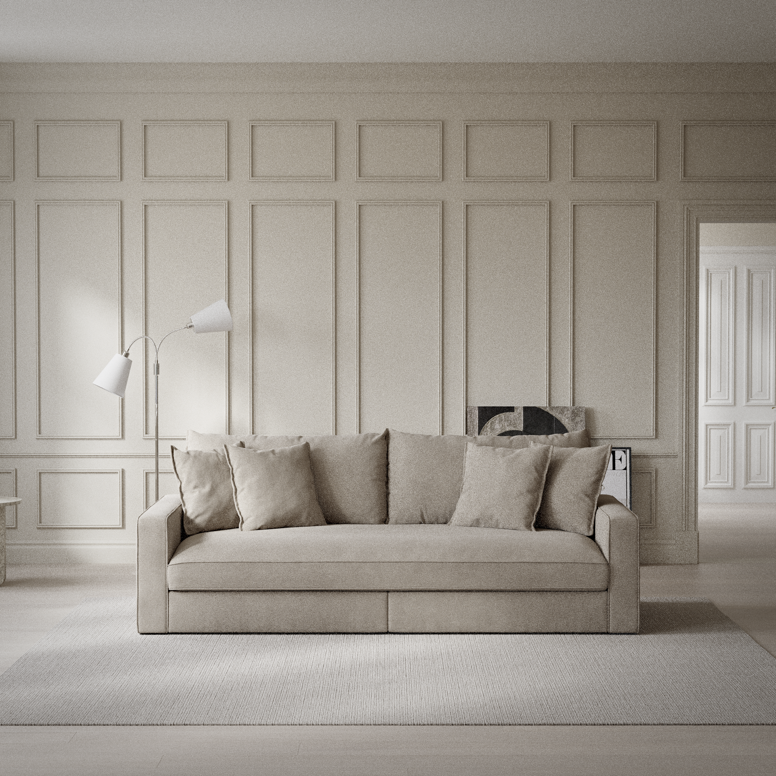 Rossi - 3-sits soffa, hel dyna - inspiration
