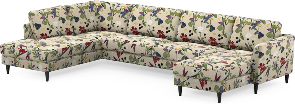 Bridge - 3-sits soffa med divan vänster och schäslong höger - Flerfärgad