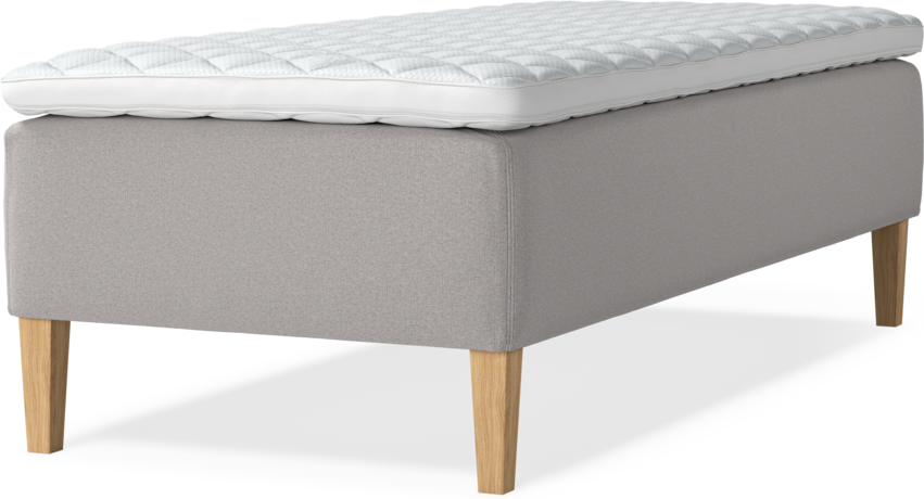 Delux Dream - Ramsäng, enkelsäng med bäddmadrass - Grå