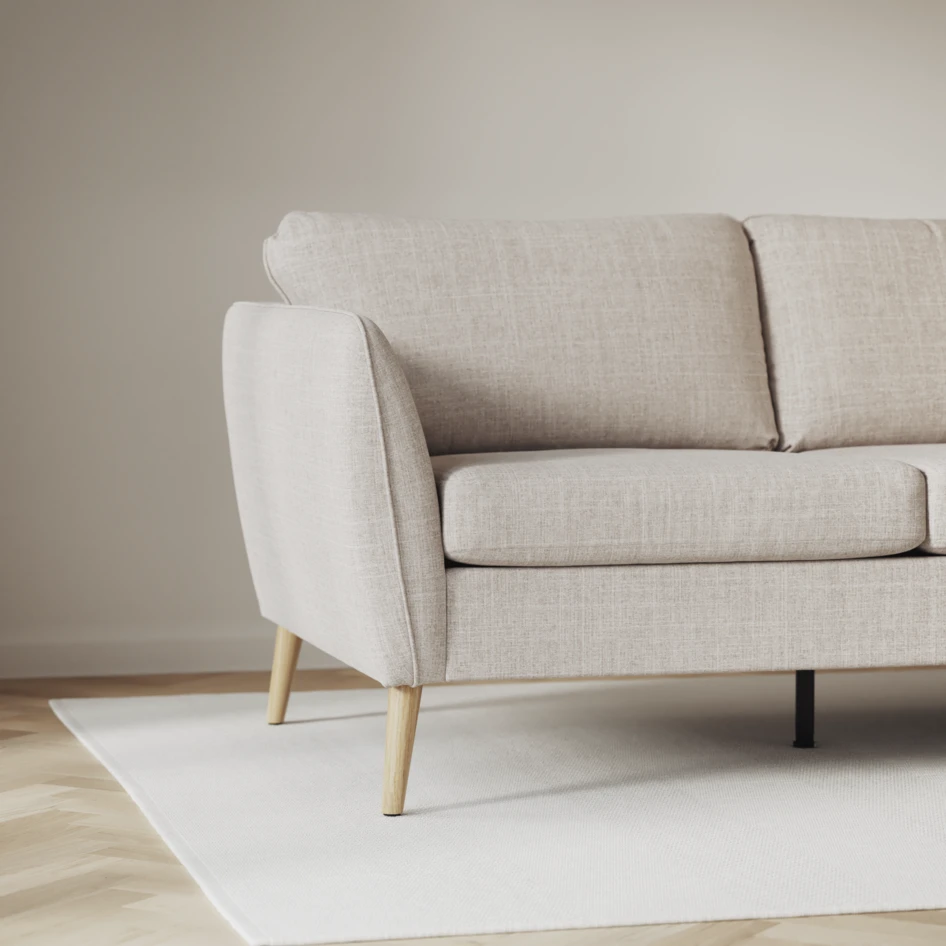 County - 3-sits soffa med divan vänster och schäslong höger - Beige