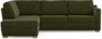 Friday - 2,5-sits soffa med divan vänster - Grön