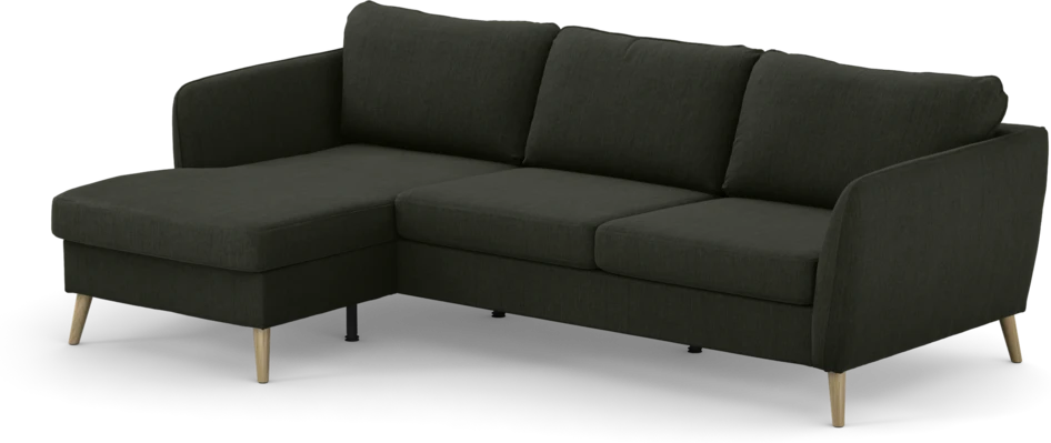 County - 3-sits soffa med flyttbar schäslong - Grön