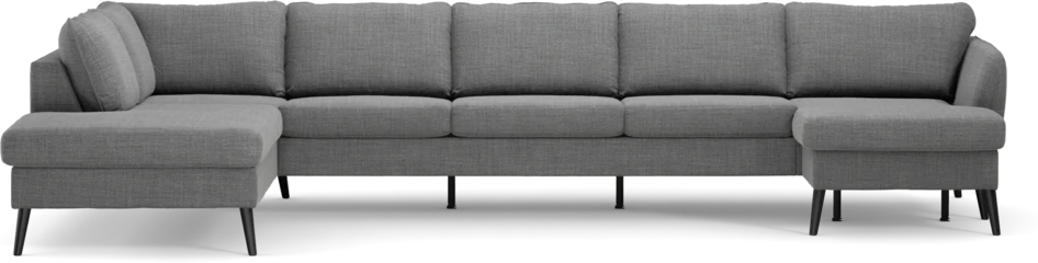 County - 4-sits soffa med divan vänster och schäslong höger - Grå