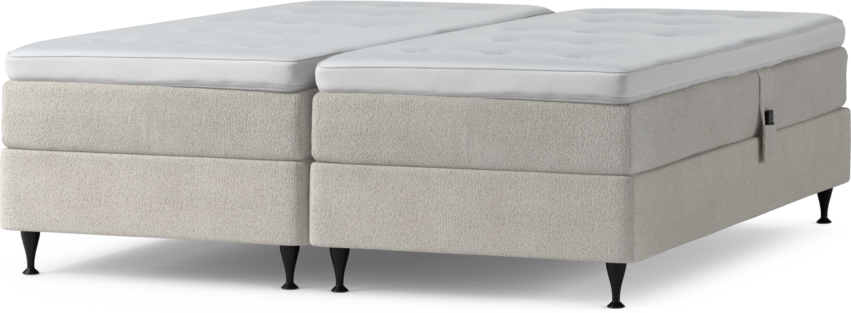 Delux Sense - Ställbar säng, dubbelsäng med bäddmadrass och sängben