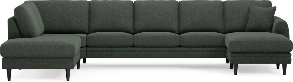 Eden - 3-sits soffa med divan vänster och schäslong höger - Grön