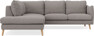 Madison - 2-sits soffa med divan vänster - Grå
