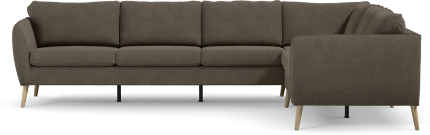 County - Hörnsoffa, 3+2-sits - Brun