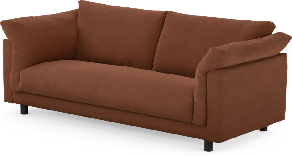 Cherrie - 2,5-sits soffa, hel dyna, fast klädsel - Orange