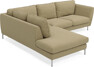 Madison - 2-sits soffa med divan vänster - Gul