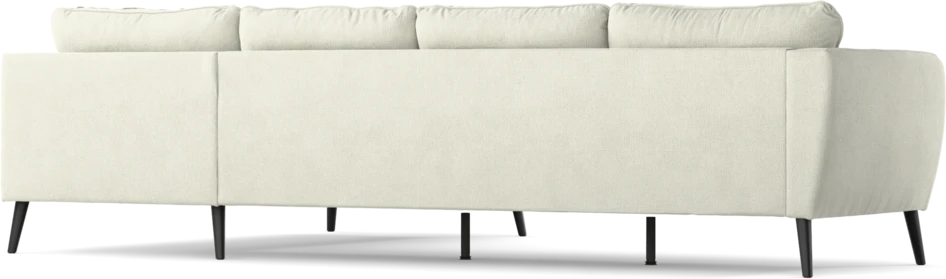 County - 3-sits soffa med divan höger - Vit