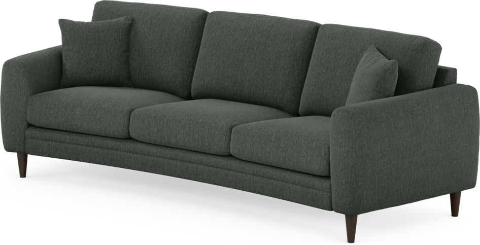 Eden - 3-sits soffa svängd - Grön