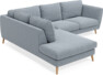 Madison - 2-sits soffa med divan vänster - Blå