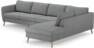 County - 3-sits soffa med divan höger - Grå