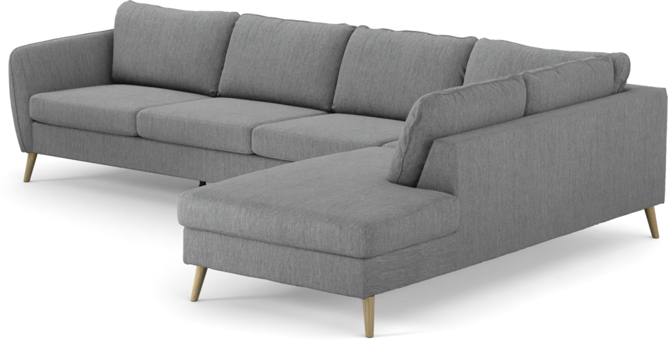 County - 3-sits soffa med divan höger - Grå