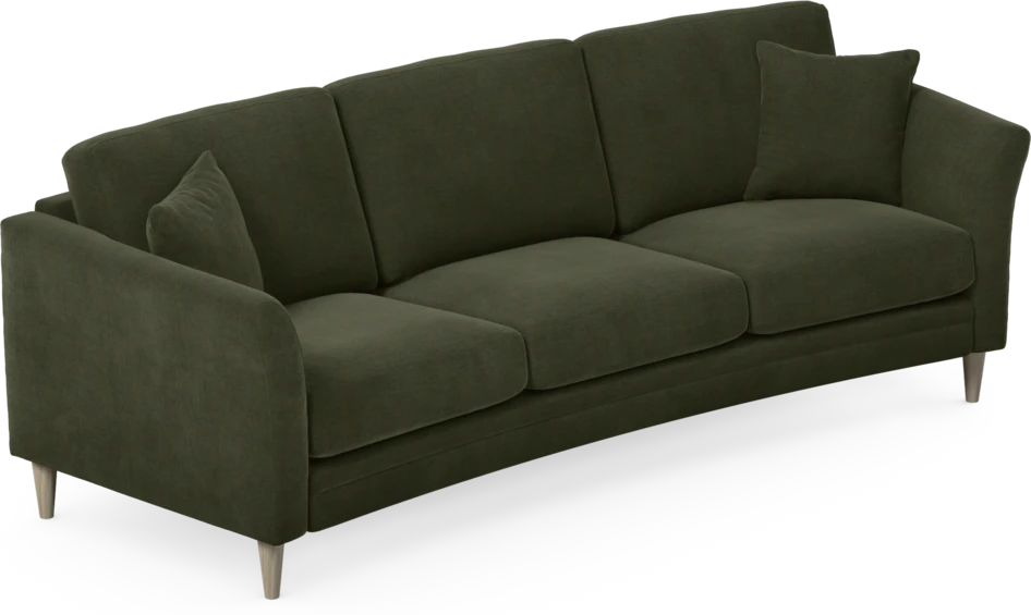 Eden - 3-sits soffa svängd - Grön