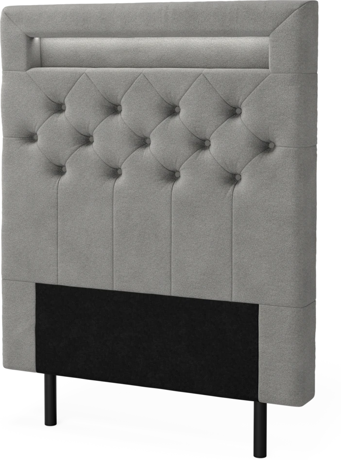 New York led - Sänggavel, 90-210 cm - Grå