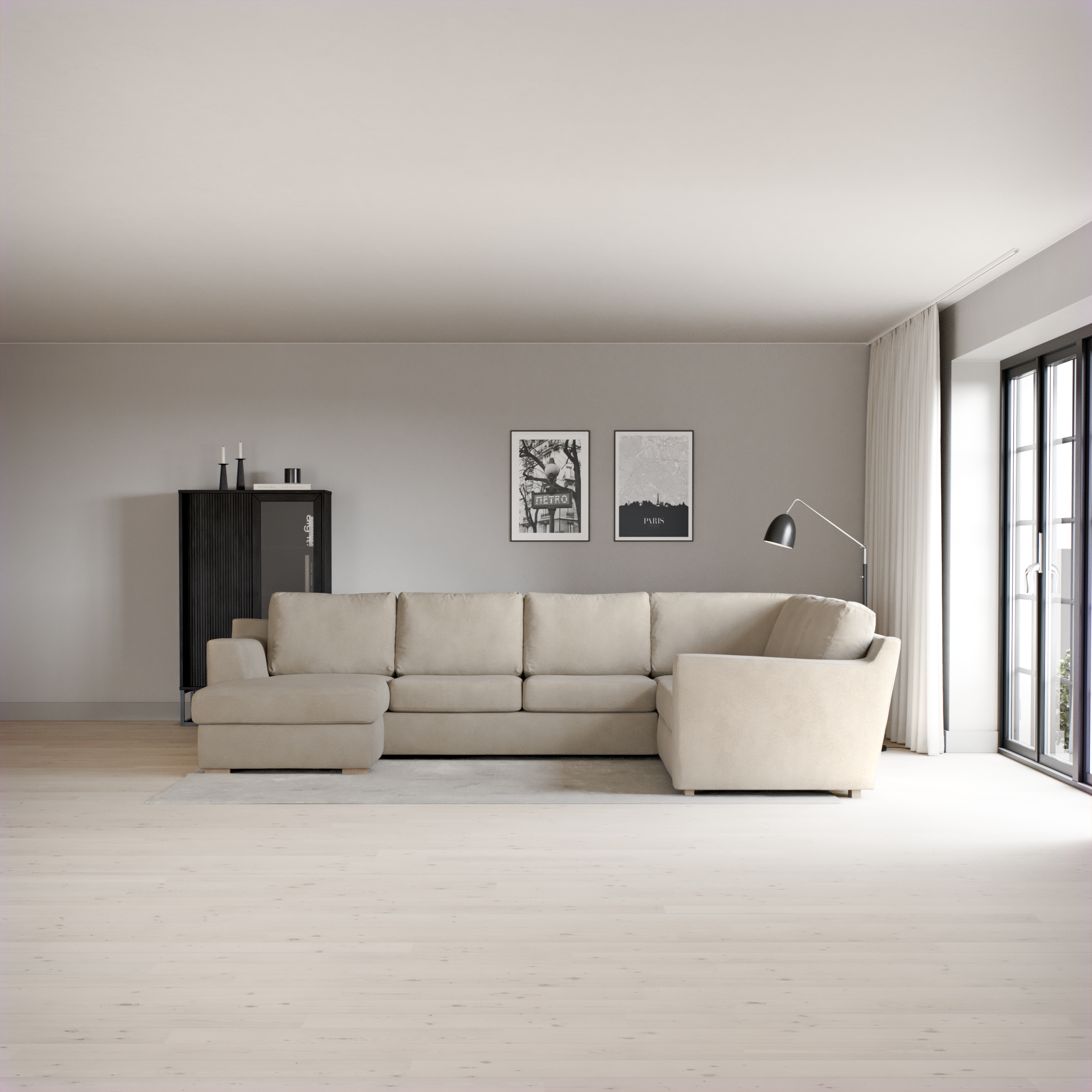 Friday, Hörnsoffa, 3+2-sits med schäslong vänster