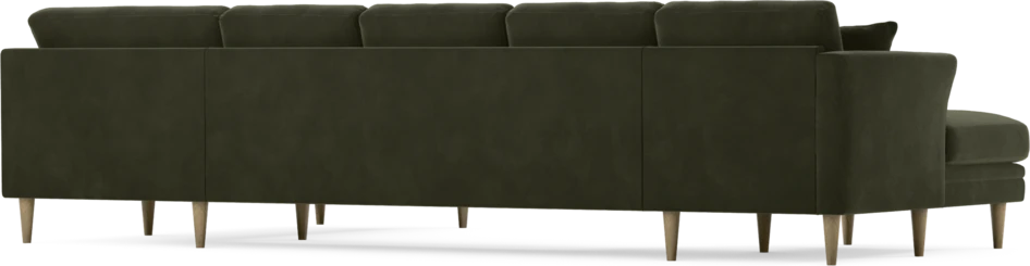 Eden - 3-sits soffa med schäslong vänster och divan höger - Grön