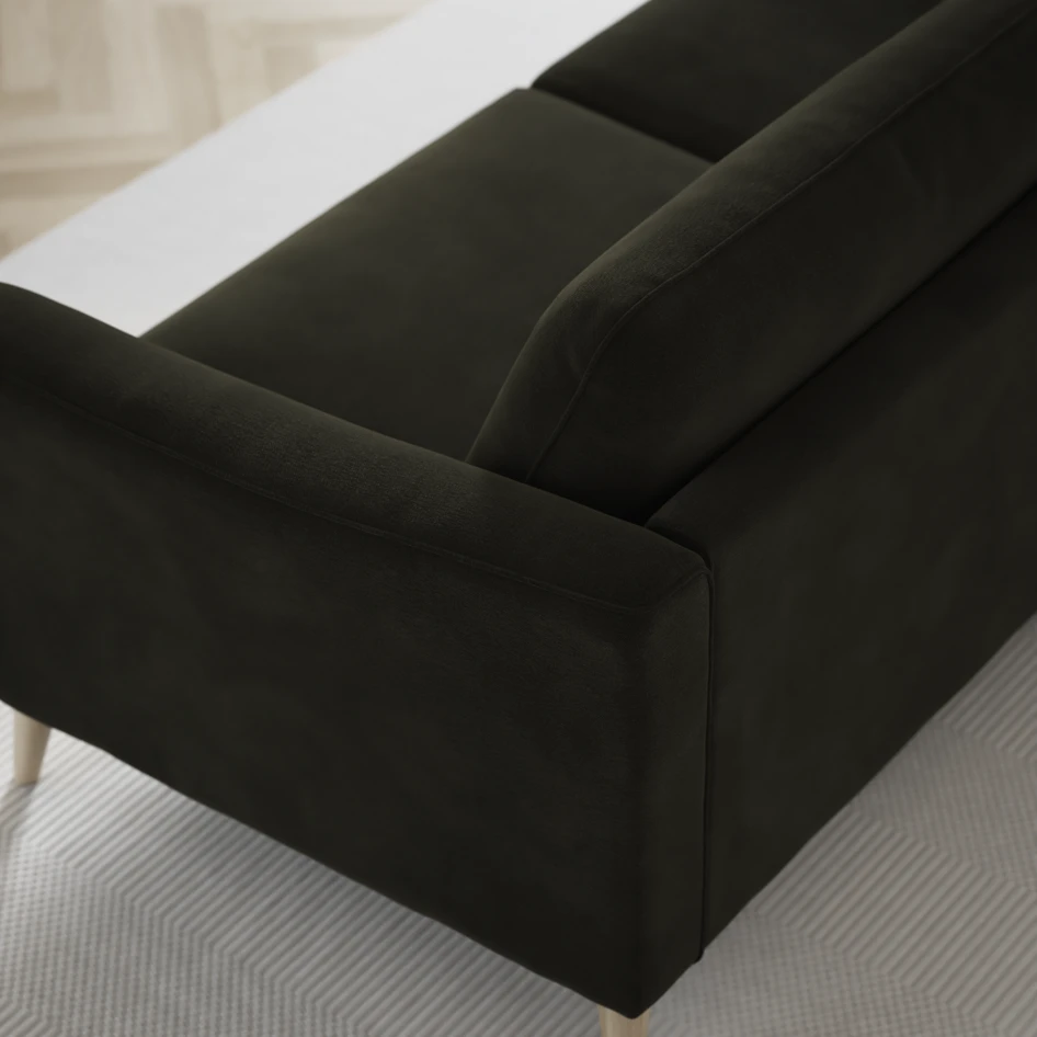 Bridge - 3-sits soffa med schäslong vänster och divan höger - Grön