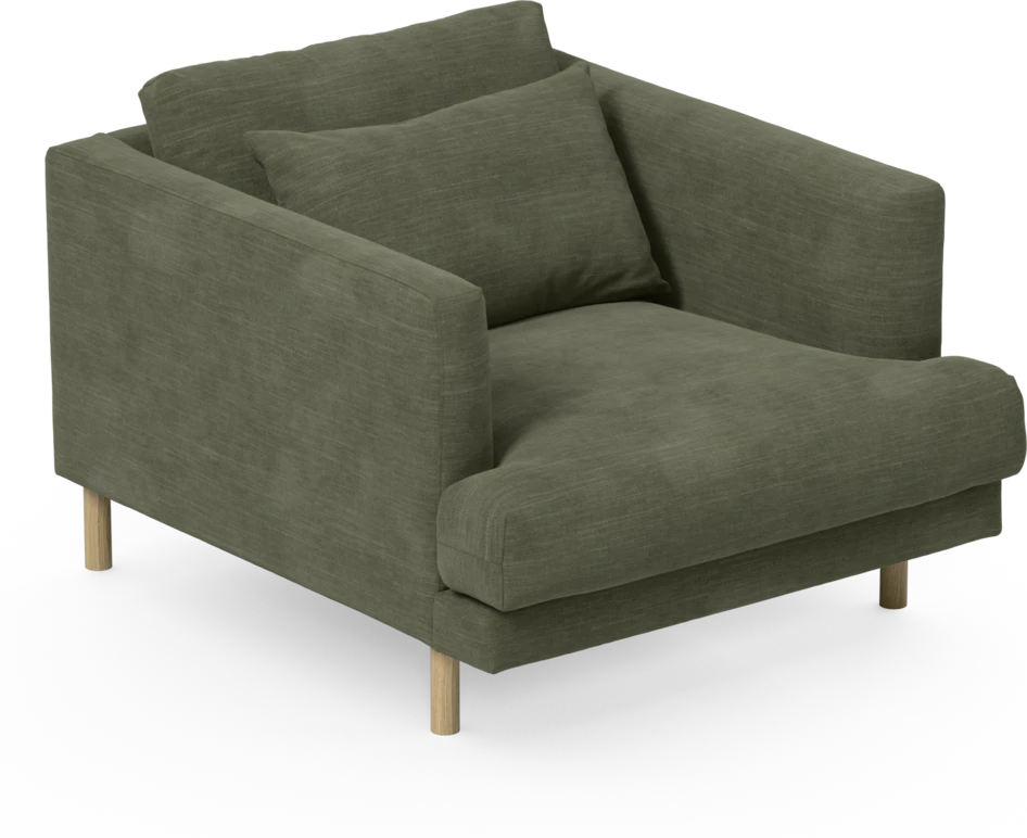 Harper - Fåtölj, 75 cm - Grön