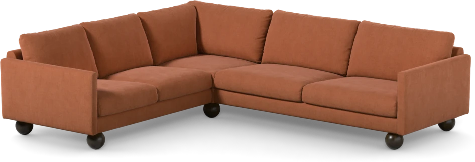 Madison Lux - Hörnsoffa 2+3-sits, hörn 1 - Orange