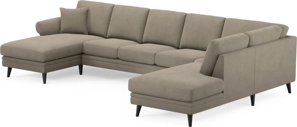 Eden - 3-sits soffa med schäslong vänster och divan höger - Beige