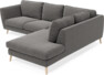 Madison - 2-sits soffa med divan höger - Brun