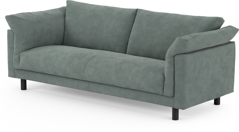 Cherrie - 3-sits soffa, hel dyna, fast klädsel - Blå