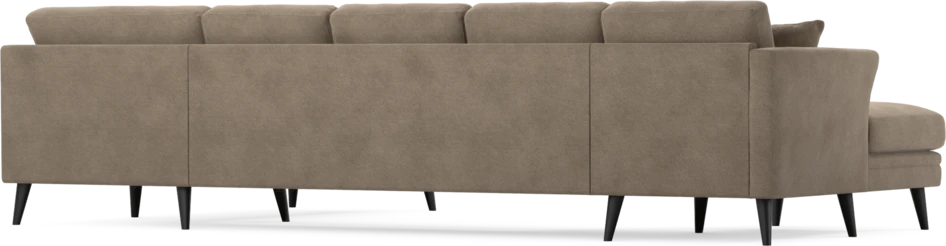 Eden - 3-sits soffa med schäslong vänster och divan höger - Brun