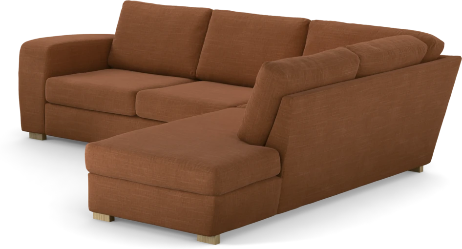 Friday - 2,5-sits soffa med divan höger - Orange