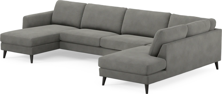 Bridge - 3-sits soffa med schäslong vänster och divan höger - Grå
