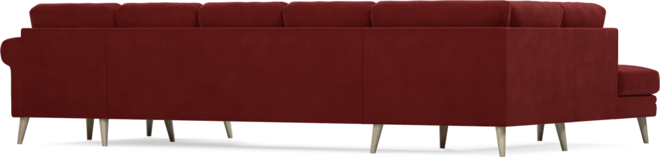 Eden - 3-sits soffa med divan vänster och schäslong höger - Röd