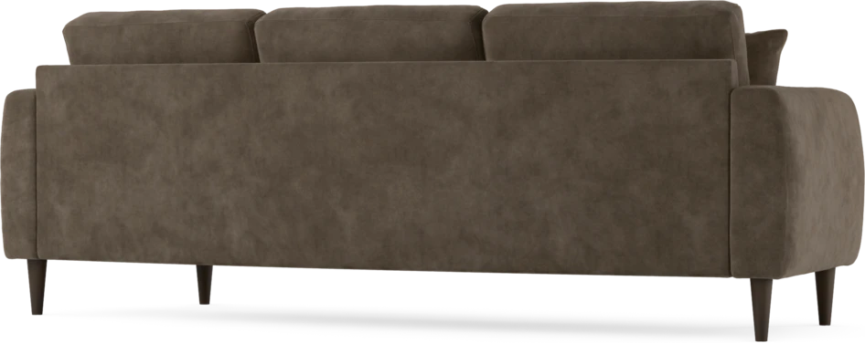 Eden - 3-sits soffa svängd - Brun