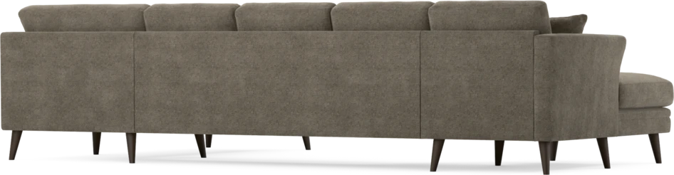 Eden - 3-sits soffa med schäslong vänster och divan höger - Brun