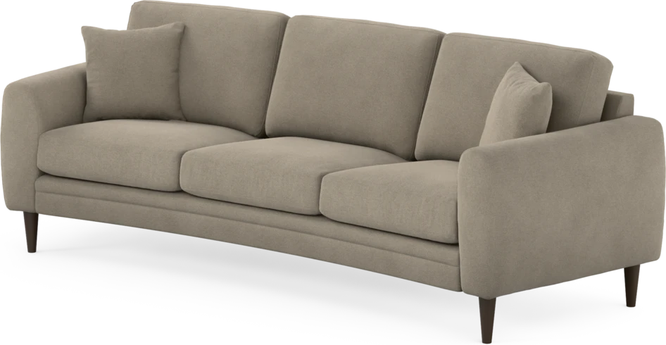 Eden - 3-sits soffa svängd - Beige