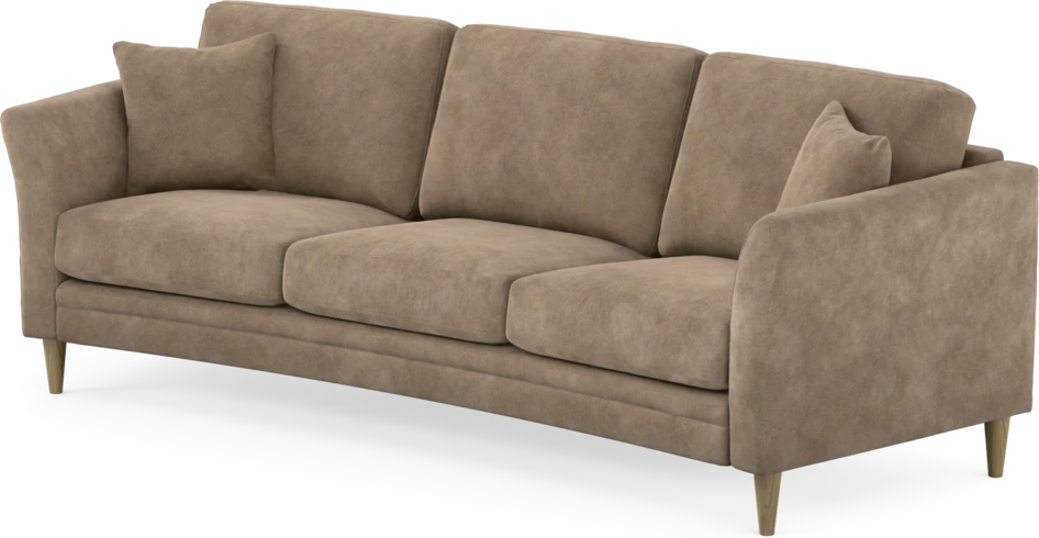 Eden - 3-sits soffa svängd - Beige