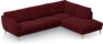Madison Lux - 3-sits soffa med divan höger - Röd